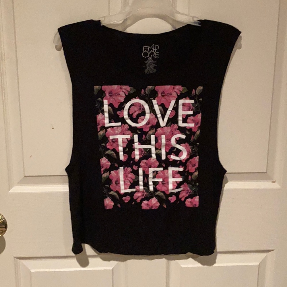 Empyre black muscle tank